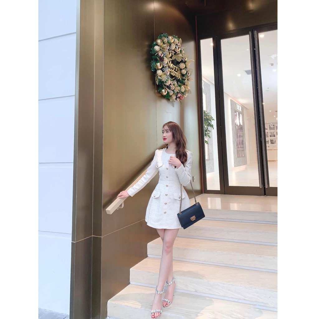 Váy Sera Tweed Dress 01 Ricci thiết kế chất liệu Tweed cao cấp mềm | RICCI OFFICIAL | BigBuy360 - bigbuy360.vn