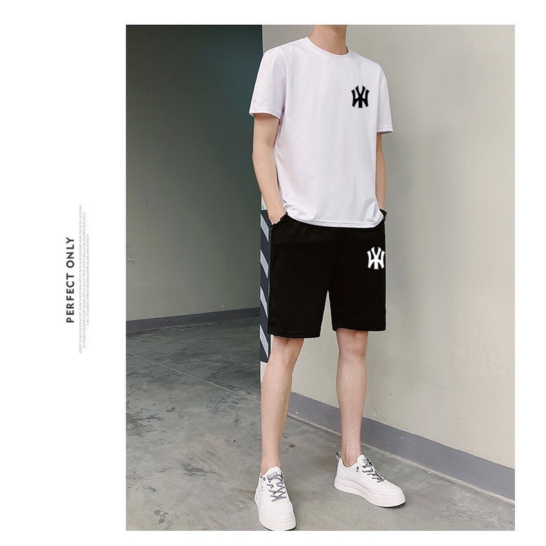 Đồ bộ thun lạnh nam freeship logo thể thao kiểu dáng slim fit hot trend 2022 DB37