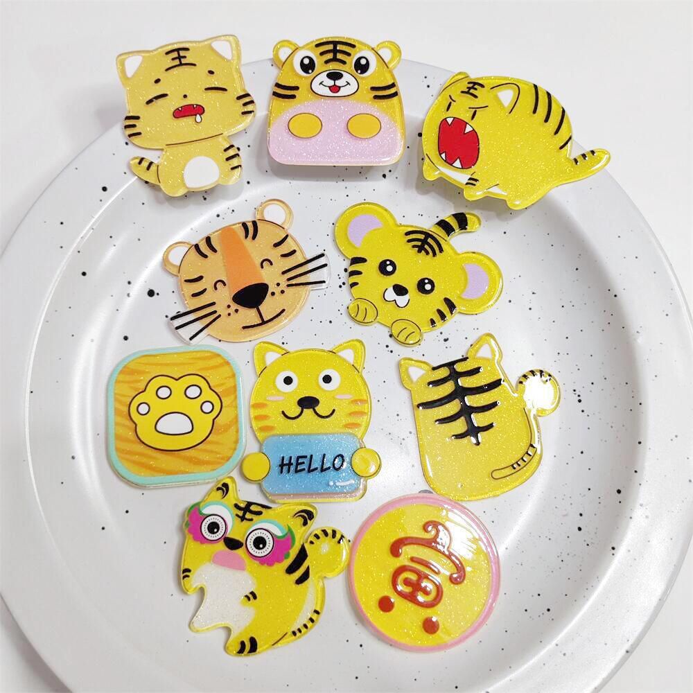 Kẹp tóc nhựa acrylic 2LIFE họa tiết động vật hoạt hình dễ thương cho bé