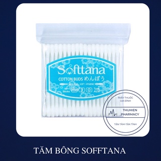 Tăm bông vệ sinh tai mũi người lớn SOFTTANA túi 100c (Bông ngoáy tai)