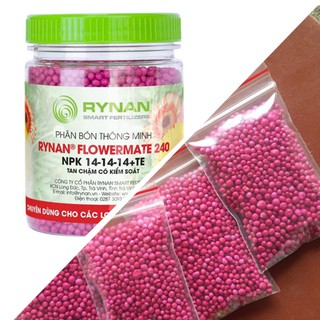 Gói 50G / 150G Phân bón Tan chậm Thông Minh RYNAN FLOWERMATE 240 (NPK 14-14-14+TE)
