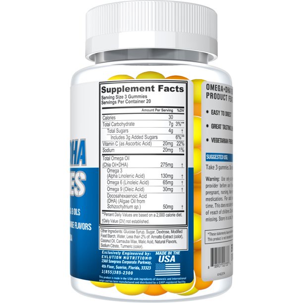 EVL OMEGA +DHA Dạng Kẹo Cung Cấp Đầy Đủ Omega 3 6 9, Vị Chanh Cam Khử Mùi Tanh