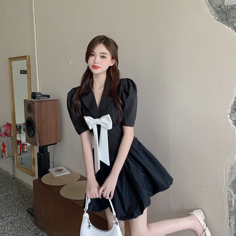 Đầm váy dạo phố phối nơ phong cách Canvas Dress | BigBuy360 - bigbuy360.vn