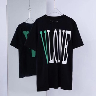 Áo thun nam nữ màu đen VLONE FRIENDS   Vương Nhất Bác phong cách Hàn Quốc trẻ trung năng động