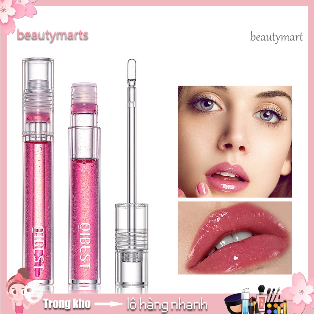 [Hàng mới về] Son bóng dạng lỏng trong suốt dưỡng ẩm lâu trôi dành cho nữ