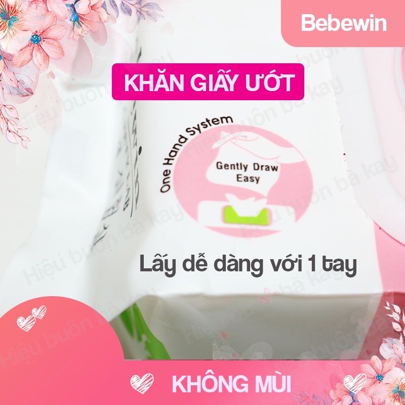 Gói ăn giấy ướt BEBEWIN 100 tờ ko mùi sx theo công nghệ Hàn Quốc
