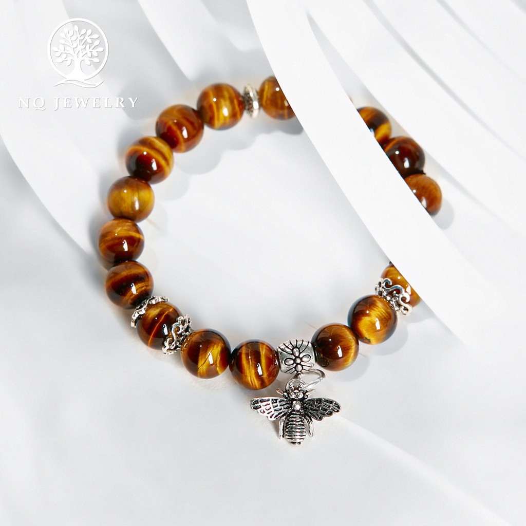 Vòng tay mix charm ong bạc - NQ Jewelry