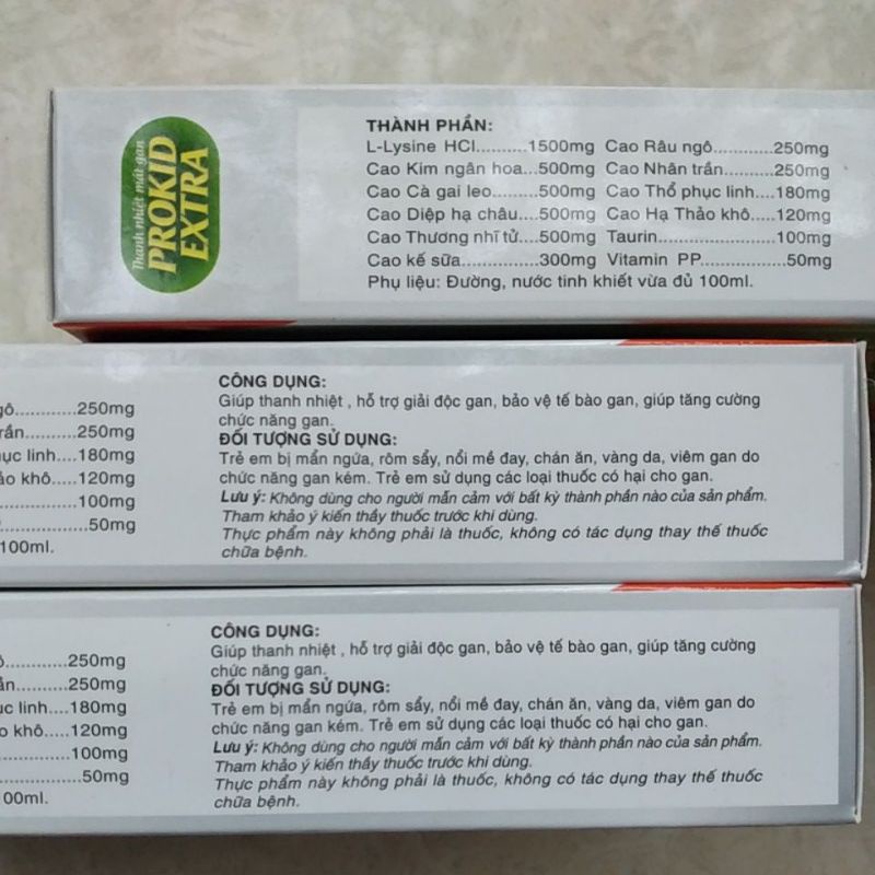 Hộp 20 ống bổ gan PROKID EXTRA - Hỗ trợ thanh nhiệt, giải độc, mát gan