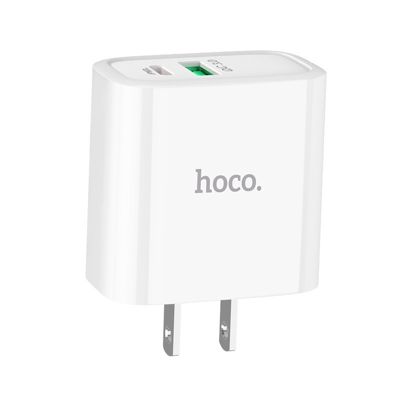 [Hoco] Củ sạc Hoco C80 tích hợp 2 cổng sạc USB và Type-C hỗ trợ sạc nhanh QC3.0 và PD 18W