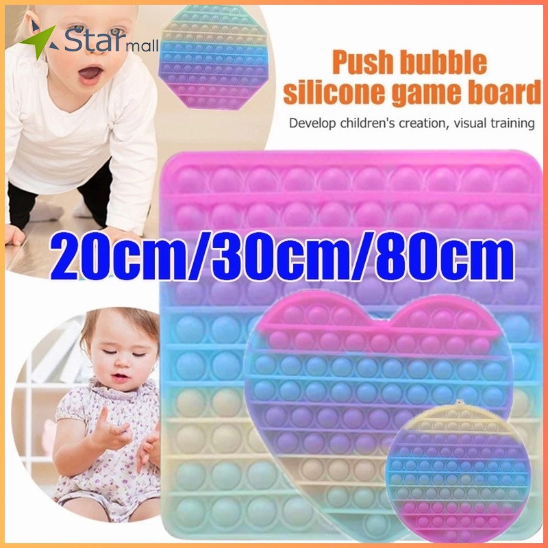 Đồ Chơi Vọc Tay Bóp Bong Bóng Màu Cầu Vồng Cỡ Lớn Giúp Giảm Căng Thẳng / Người Tự Kỷ Đặc Biệt