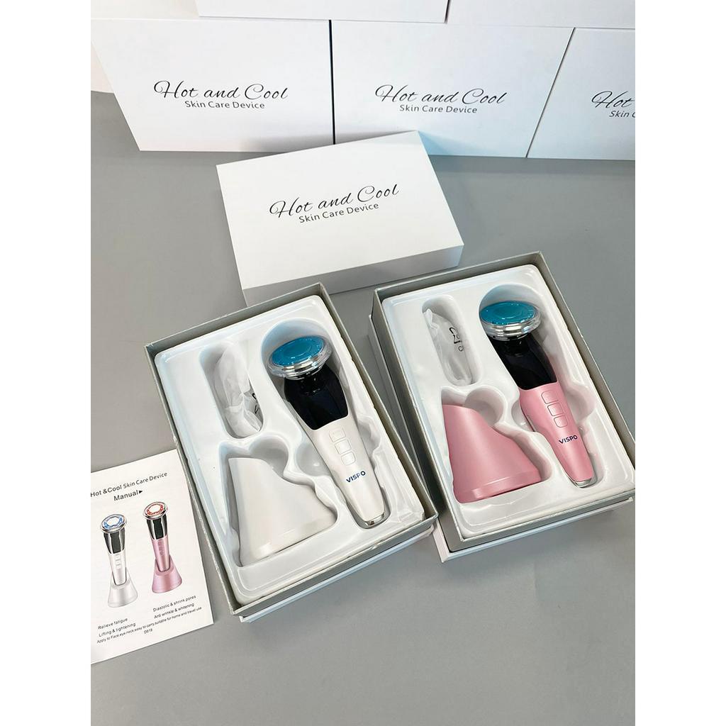 Máy massage mặt VISPO VP-CM23 làm đẹp, chăm sóc da mặt Nóng Và Lạnh EMS săn chắc da, Làm Sạch Và Tăng Hấp Thụ Dưỡng Chất