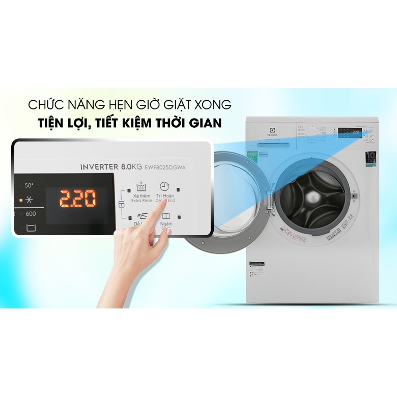 MÁY GIẶT ELECTROLUX INVERTER 8Kg  EWF8025DGWA