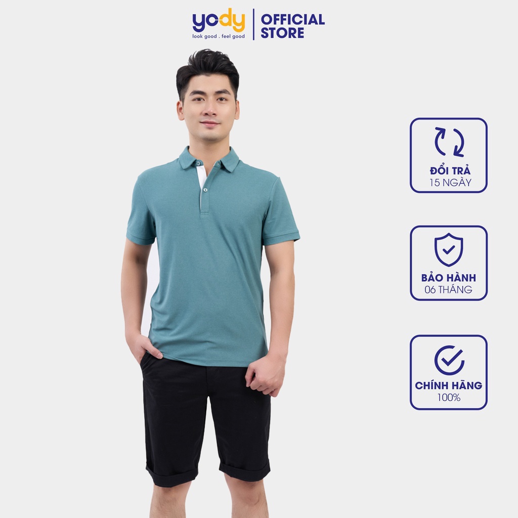 [Mã WABRYD50K giảm 10% đơn 250K] Áo polo nam YODY chất liệu vỏ hàu nam tính kháng khuẩn khử mùi APM4350 | BigBuy360 - bigbuy360.vn