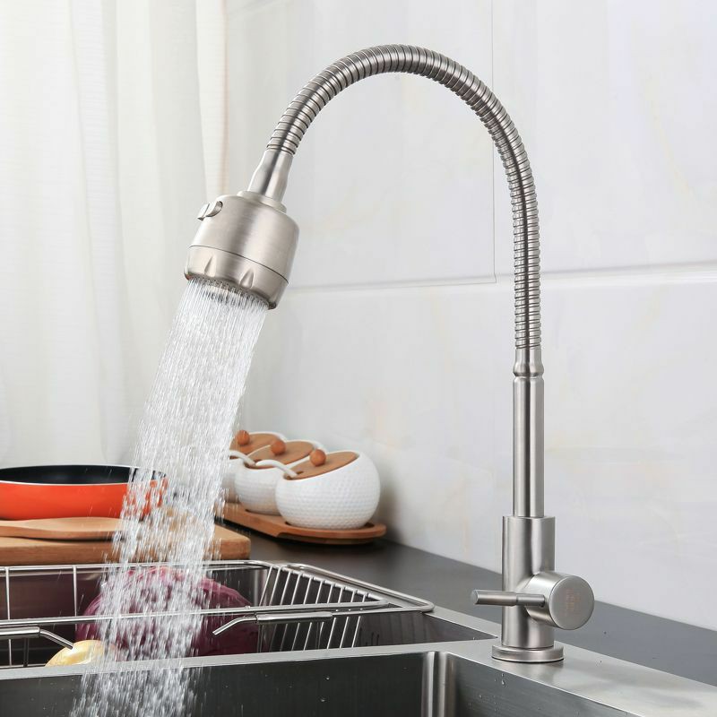 Vòi rửa chén lò xo lạnh SUS 304