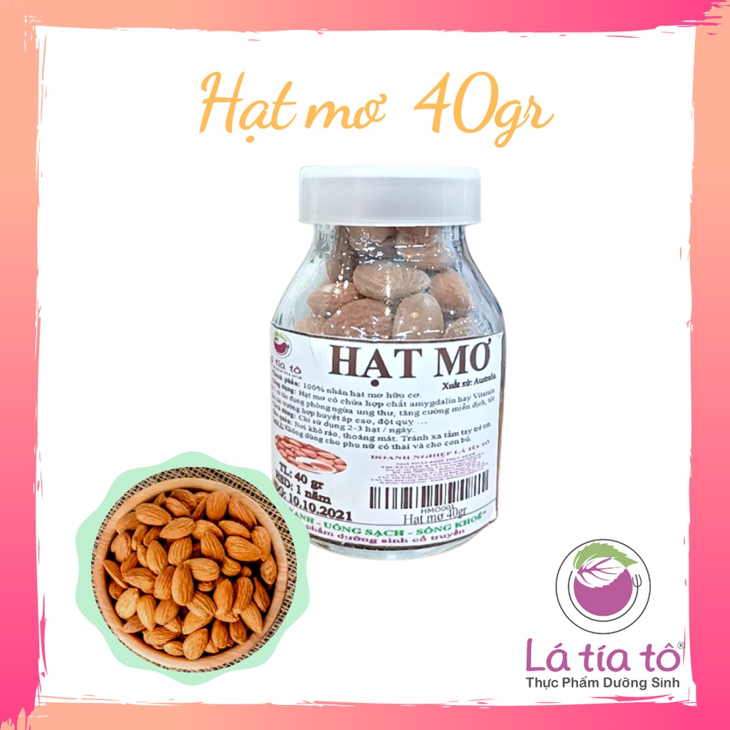 HẠT MƠ 40GR - LÁ TÍA TÔ