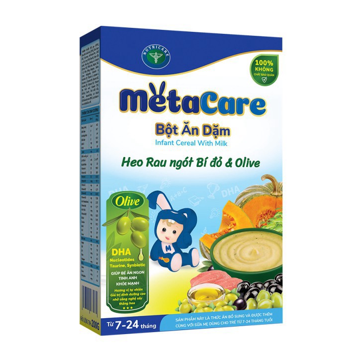 Bột ăn dặm Nutricare Metacare đầy đủ 13 loại (200g)