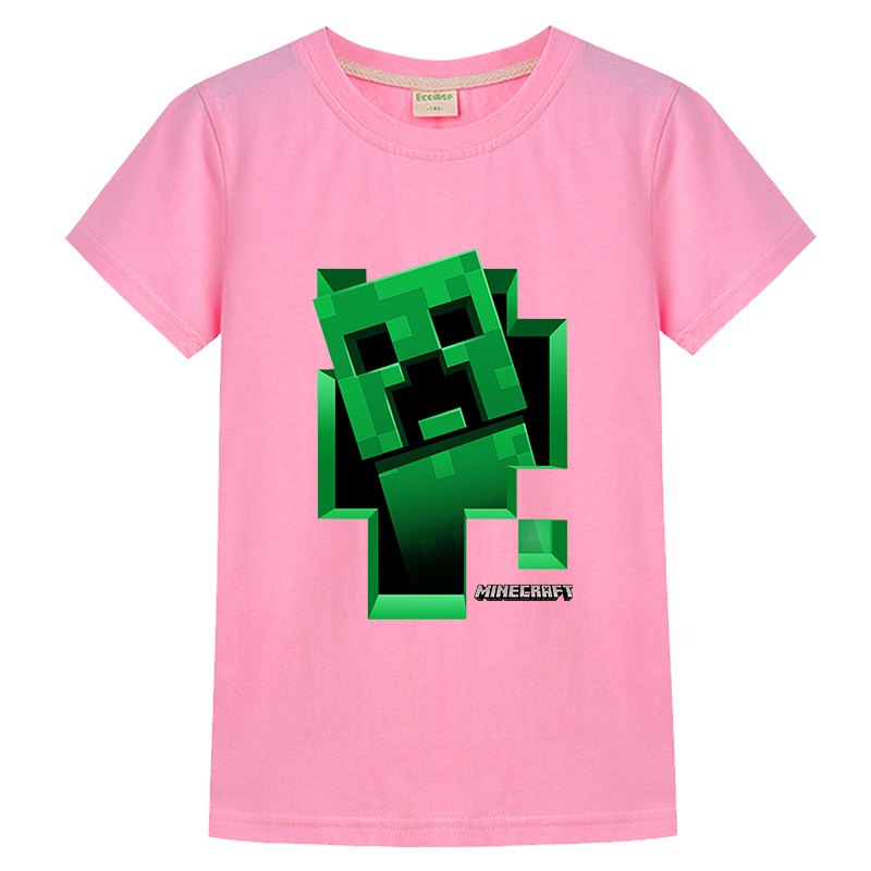 Áo thun trẻ em💖Áo cotton mát mịn họa tiết Game Minecraft dễ thương cho bé trai và bé gái - SSSHOP
