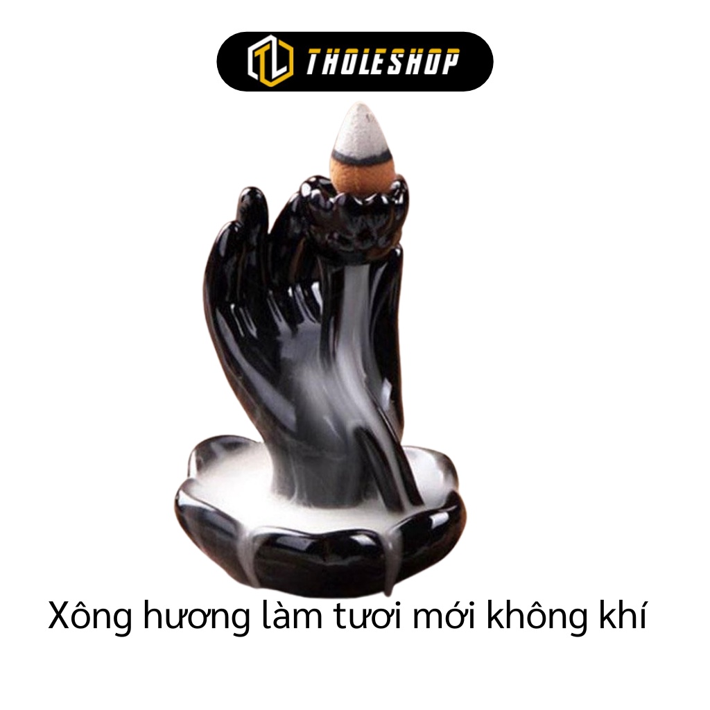 Thác Trầm - Thác Khói Trầm Hương Hình Bàn Tay Phật Gốm Sứ Cao Cấp 4663