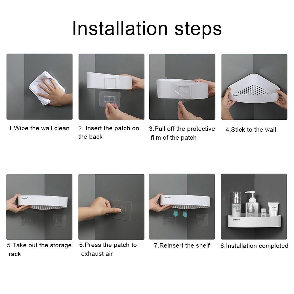 Giá Đựng Đồ Hình Tam Giác Chịu Tải Mạnh Cho Nhà Bếp / Phòng Tắm