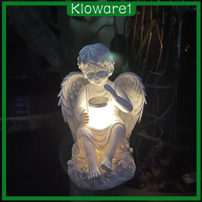 1 Đèn Năng Lượng Mặt Trời Hình Thiên Thần Dùng Trang Trí Sân Vườn