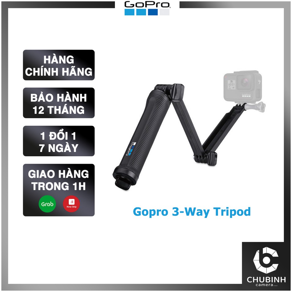 Gậy 3 khúc gắn Gopro | Gopro 3 Way Grip Arm Tripod | Chính Hãng