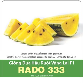 Hạt Giống Dưa Hấu Ruột Vàng Lai 333 (5 hạt)