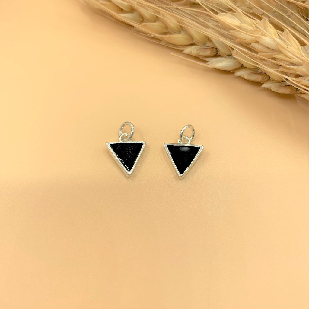 Charm móc treo tam giác đính đá - Charm Bạc 925 - Mã CA665