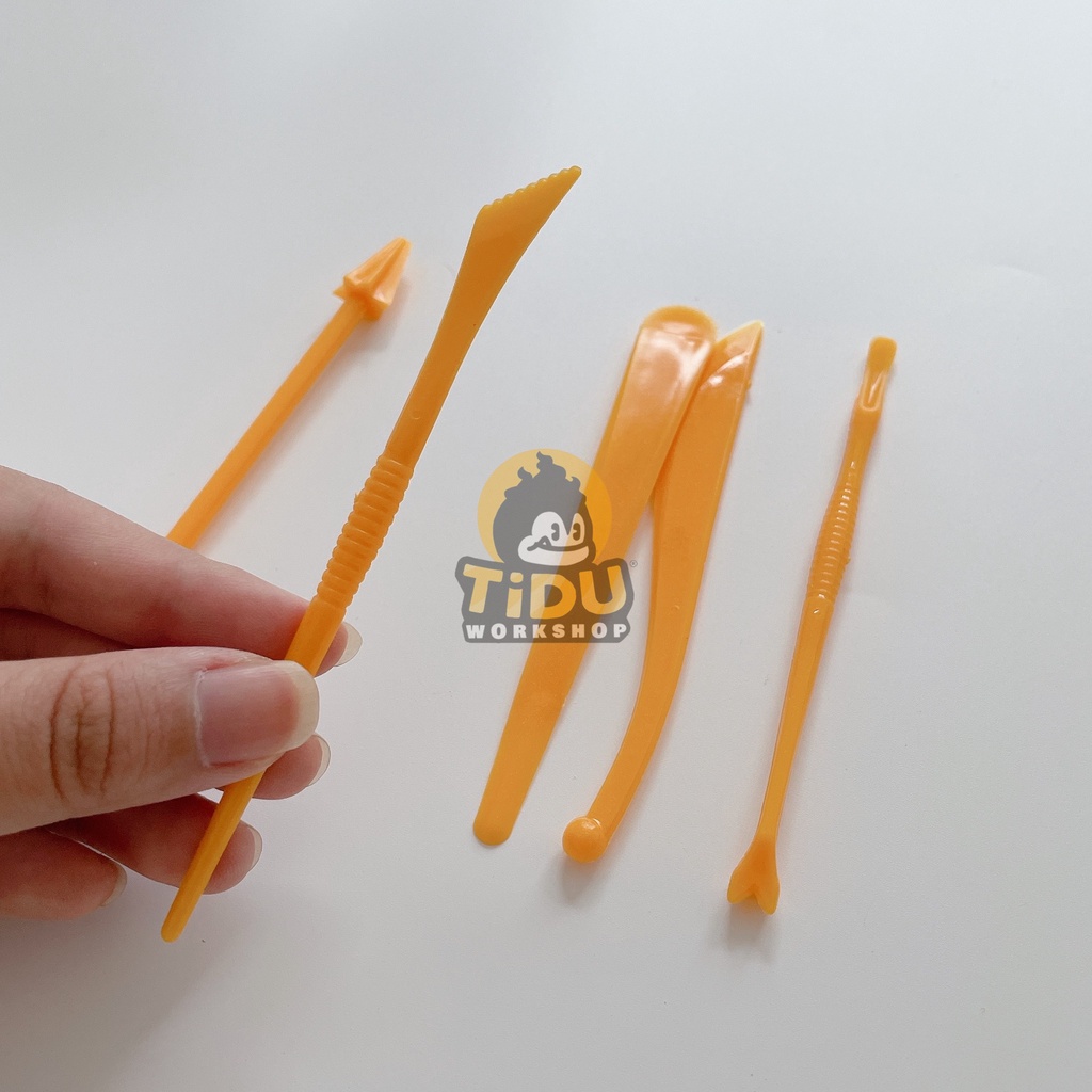 BỘ 5 DỤNG CỤ TẠO HÌNH ĐẤT SÉT CƠ BẢN, TẠO HÌNH NHÂN VẬT, TƯỢNG, CHIBI, MÔ HÌNH TỪ TIDUWORKSHOP
