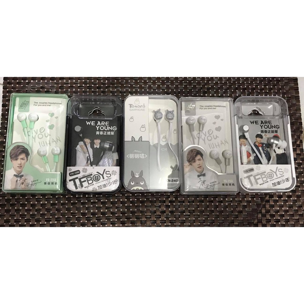 Sỉ 43k Tai nghe bts thần tượng luhan totoro wanna one cắm dây có mic