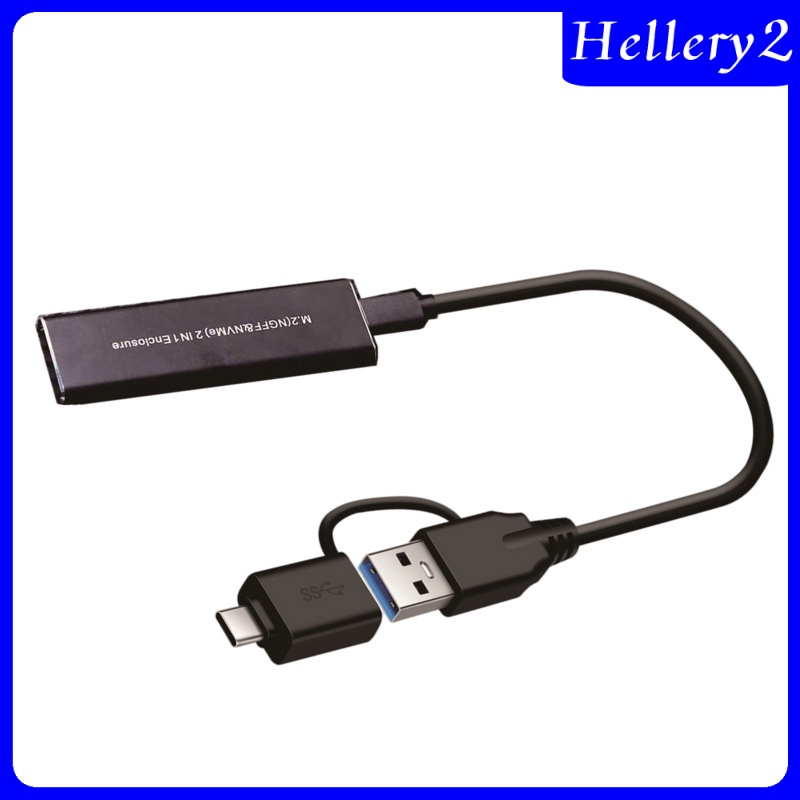 [HELLERY2] M.2 NVME SSD SATA Enclosure Adapter USB C Case Dual Protocol