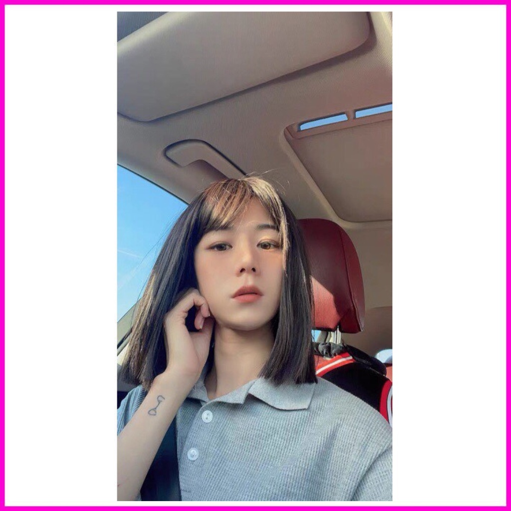Tóc giả nữ cao cấp💖𝑭𝑹𝑬𝑬𝑺𝑯𝑰𝑷💖Tóc giả vic cụp ngắn kèm ảnh thật
