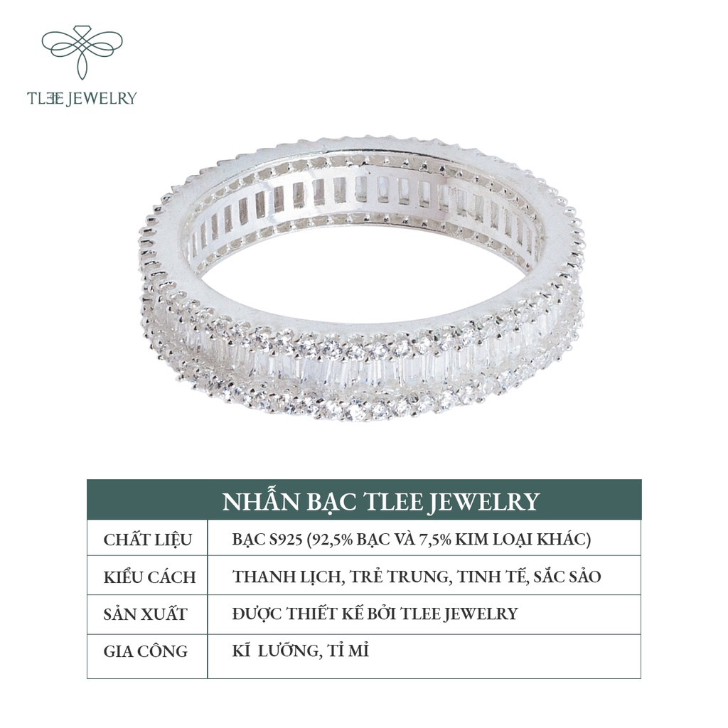 Nhẫn bạc nữ TLEE nạm mini kết cao cấp NCJ A0172