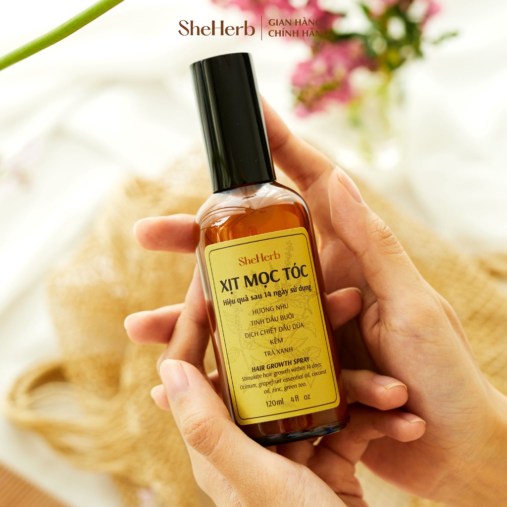 Xịt Mọc Tóc Vỏ Bưởi, Hương Nhu Cao Cấp She Herb Mọc Tóc Nhanh Chóng, Ngăn Ngừa Gàu Chuyên Sâu 120ml