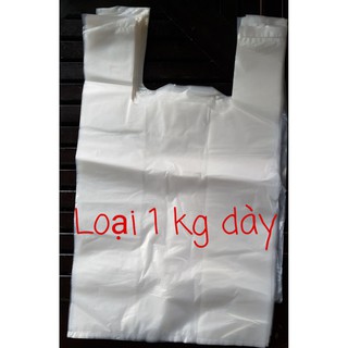 [1kg] Túi xốp trắng có 2 quai - Bao Đựng Đồ trắng Gai Dày - Bọc Nilong Loại 1 kg - Chị Vịt Shop