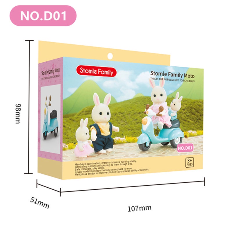 Mô hình xe mô tô đồ chơi cho nhà búp bê