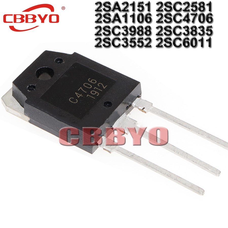 Bộ 5 Linh Kiện Điện Tử 2SC4706 TO-3P C4706 TO3P 2SC3988 C3988 2SC3835 C3835 2SC3552 C3552 2SC6011 C6011 2SA2151 A2151 2SC2581 C2581 C11 C6011 2Sa160