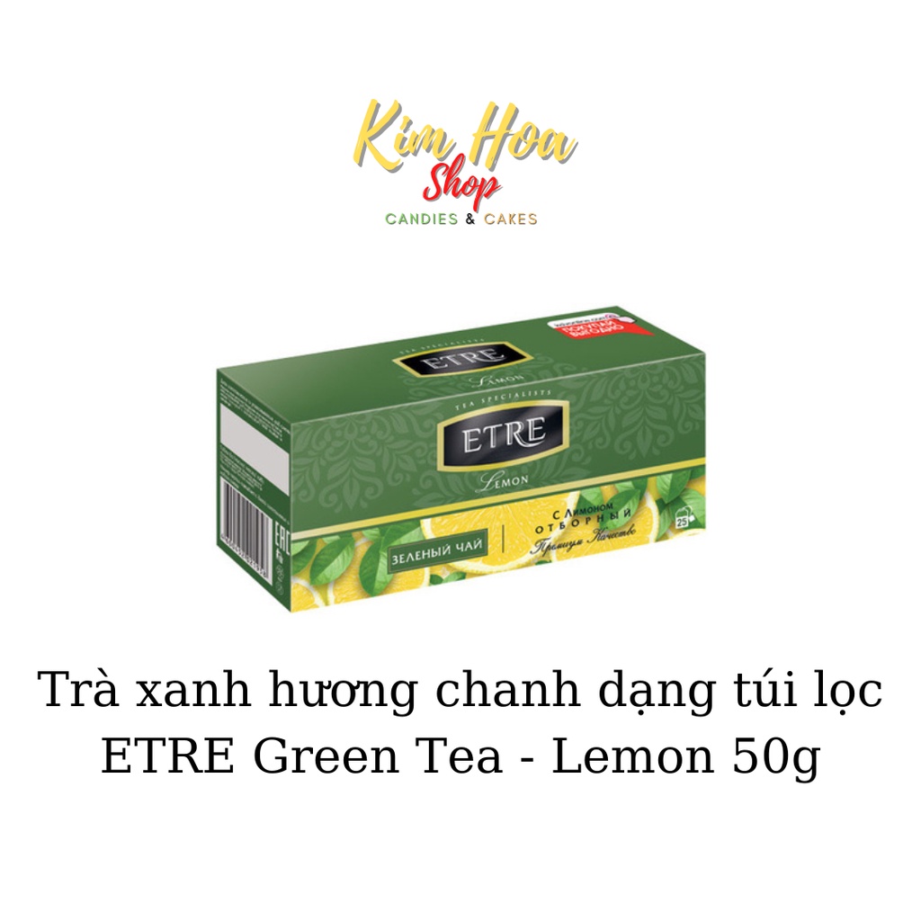 Trà túi lọc ETRE với các hương vị Hồng Trà & Trà Xanh & Trà Hoa Cúc & Trà Atiso đến từ NGA - MADE IN RUSIA