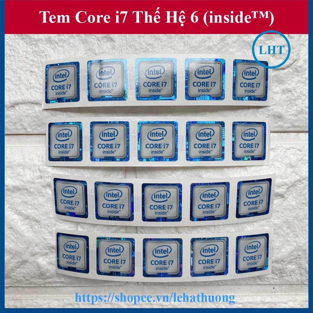 Tem Máy Tính Core i7 Thế Hệ 6 (CORE i7 inside) - màu Trắng Xanh