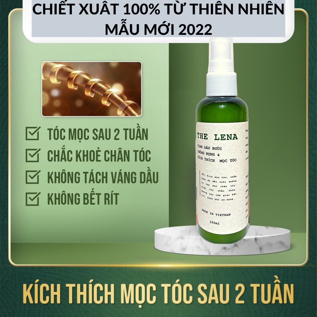 [Mã SKAMLTSM9 giảm 10% đơn 99K] Tinh dầu bưởi THE LENA ngăn rụng và Kích thích mọc tóc nhanh 100ml [ HANDMADE ]