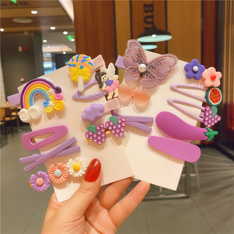 Set 8/ 20 kẹp tóc đáng yêu thời trang dành cho bé gái