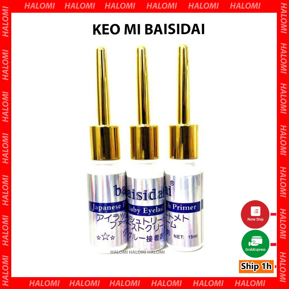 Keo dán mi Baisidai Nhật chất keo an toàn với da và dính chắc chắn 15ml