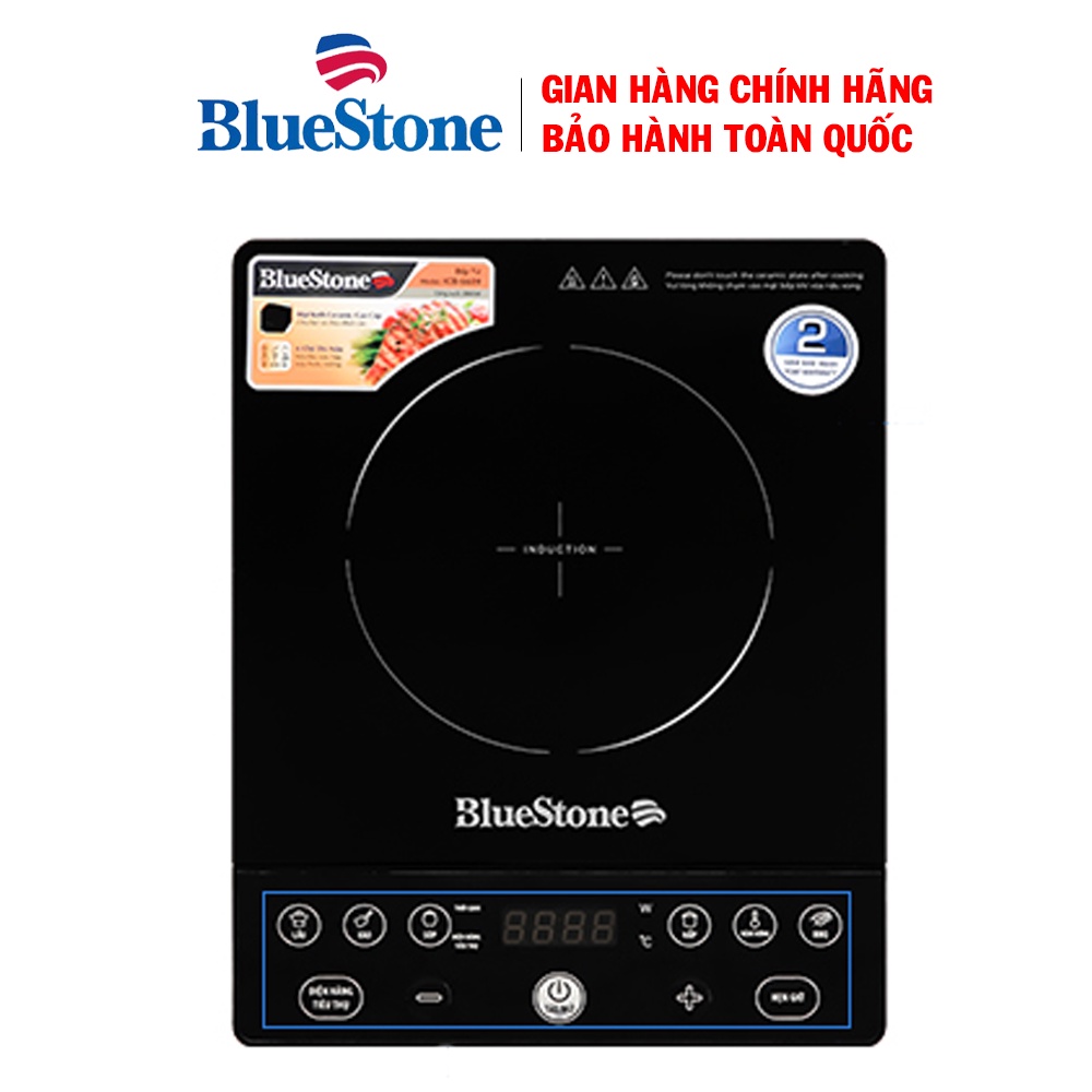 Bếp từ đơn Bluestone ICB-6609, Công suất cao 2000W nấu nhanh, Mặt kính Ceramic cao cấp, 6 chế độ nấu, Bảo hành 2 năm
