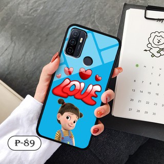 Ốp lưng kính 3D Oppo A53-cute