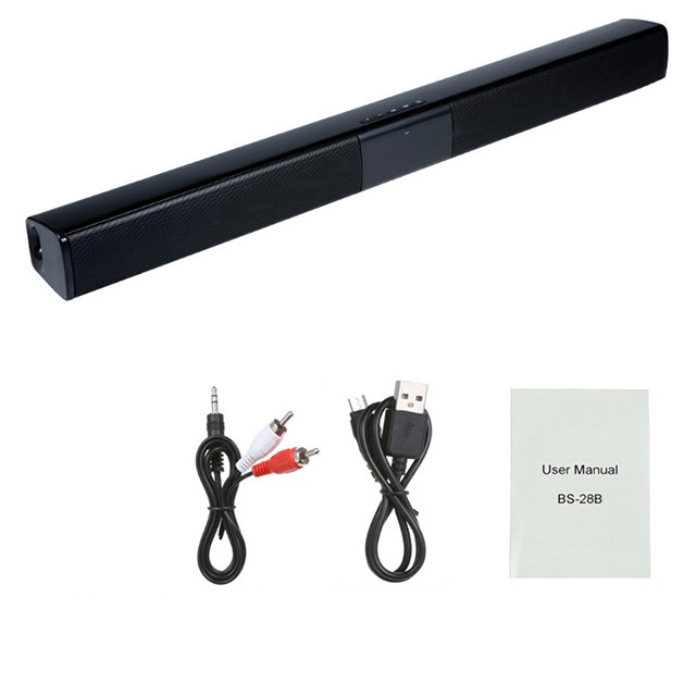Loa Thanh Soundbar Để Bàn Gaming Hỗ Trợ Bluetooth BS-28B Dùng Cho Tivi, Laptop, Máy Vi Tính, Điện Thoại