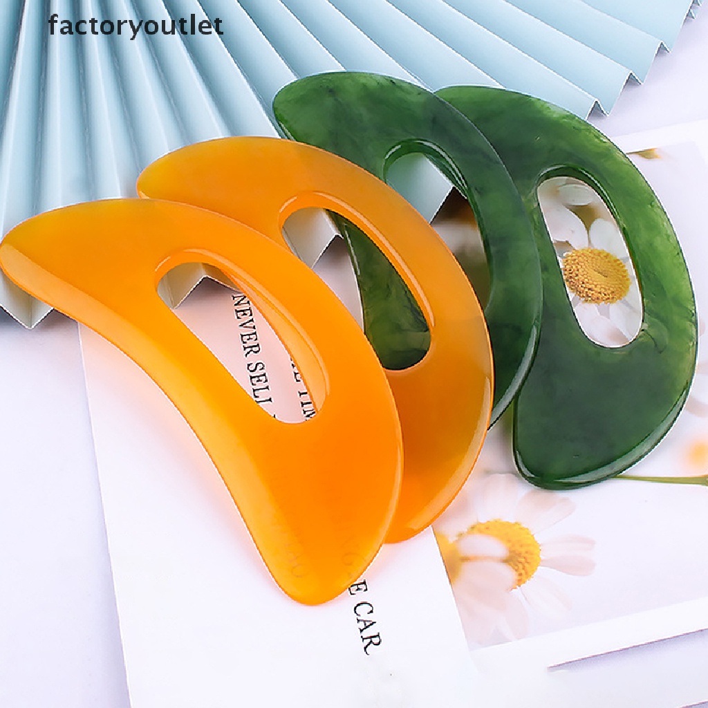 Dụng cụ cạo mát xa guasha đá resin tổng hợp tự nhiên QWD