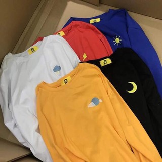 UNISEX - LONG TEE ULZZANG - ÁO THUN IN THỜI TIẾT - ÁO THUN TAY DÀI