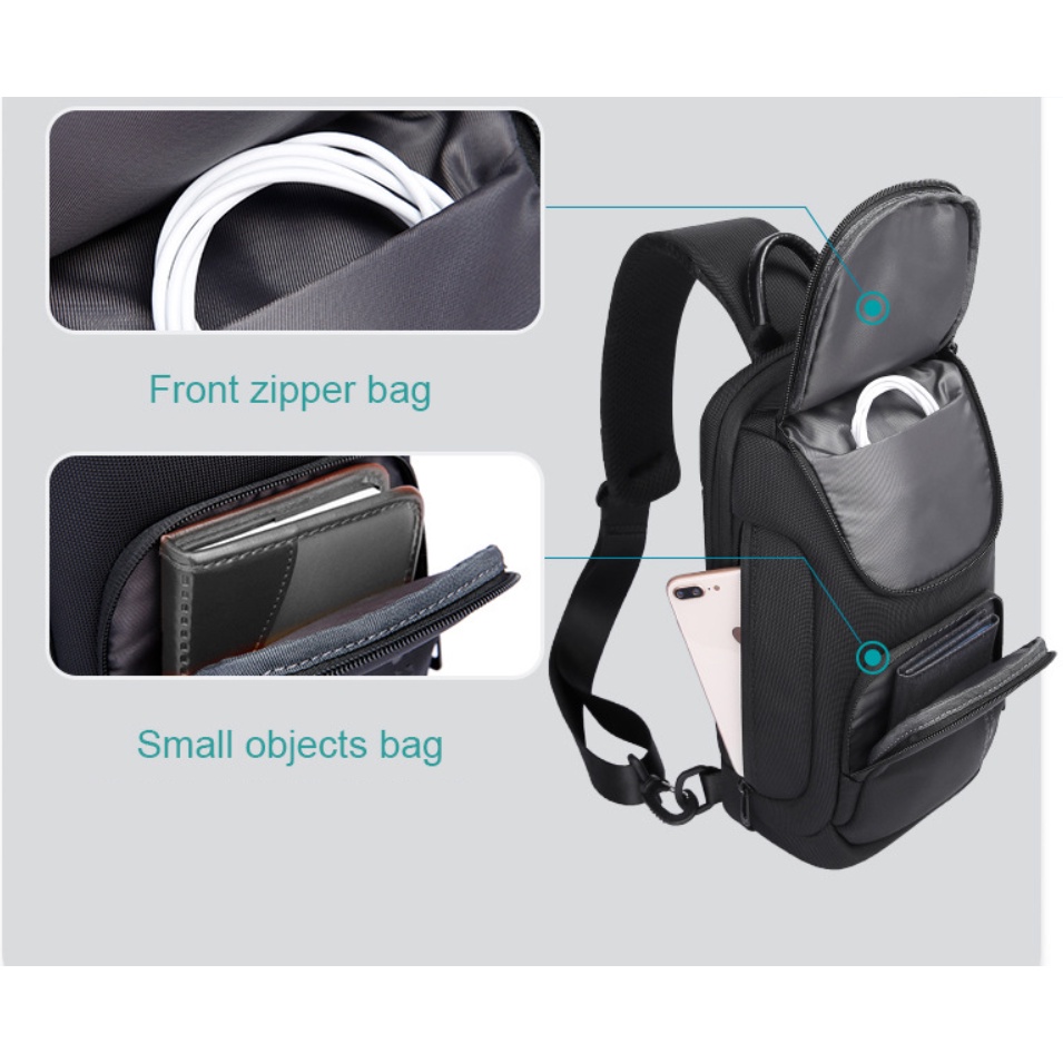 Túi đeo chéo đeo ngực nam cao cấp phong cách châu âu