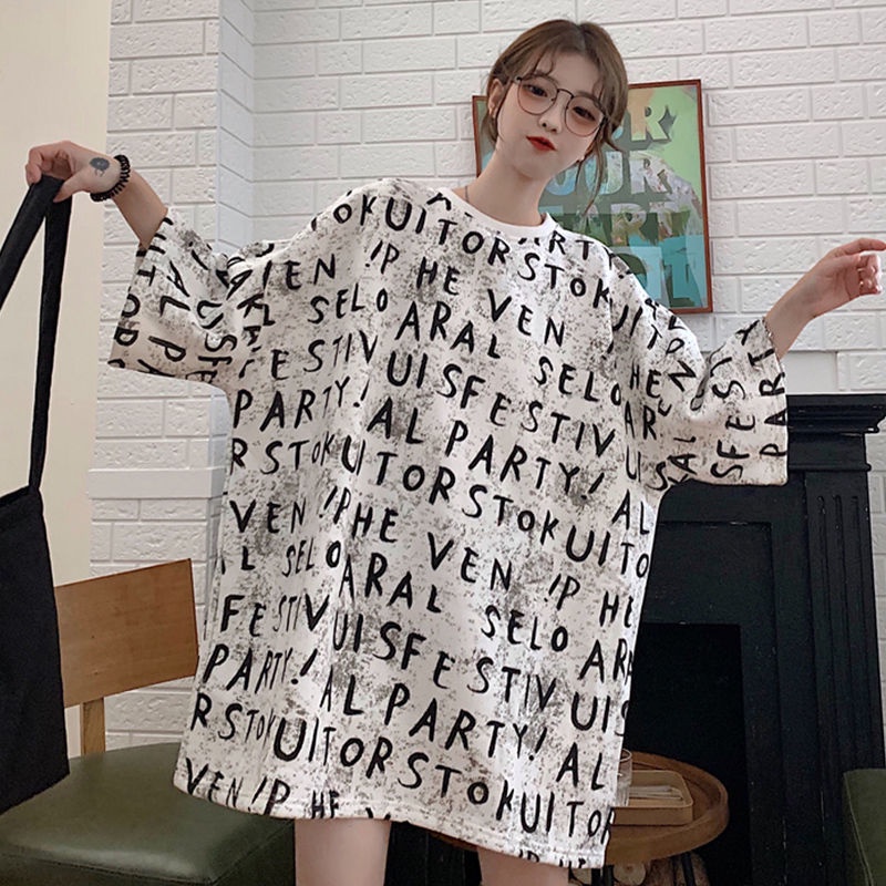 Áo Thun Ngắn Tay Dáng Rộng Thời Trang Cá Tính Trẻ Trung