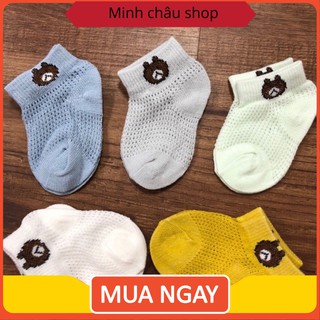 Tất lưới bé sơ sinh/ tất lưới gấu/ sét 5 đôi cực yêu _