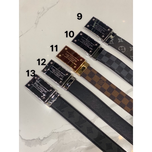 Thắt Lưng Da Nam LV - dây lưng nam cao cấp, mặt chữ nhật kim loại nguyên khối trẻ trung lịch lãm